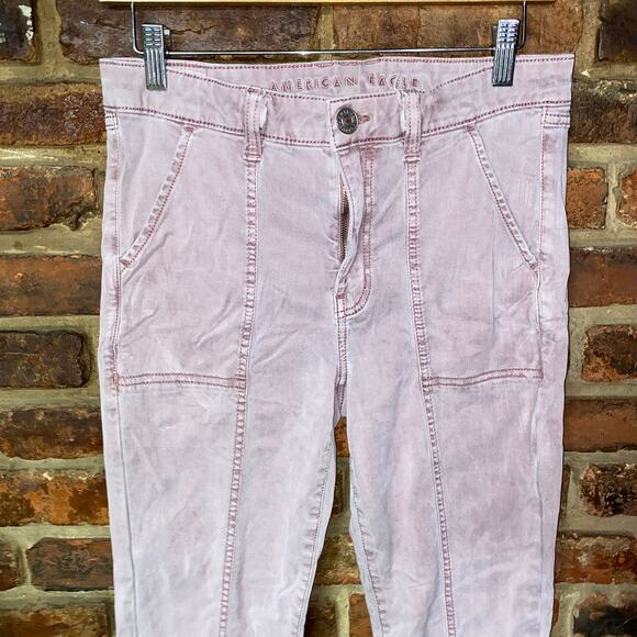 American Eagle Outfitters Mauve Pink Purple Hi-Rise Jeggings Women's Size 10 - Picture 2 of 8